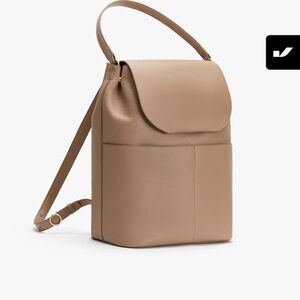 NWT CUYANA- Authentic Italian Leather Backpack 16”.  Neutral Cappuccino Color